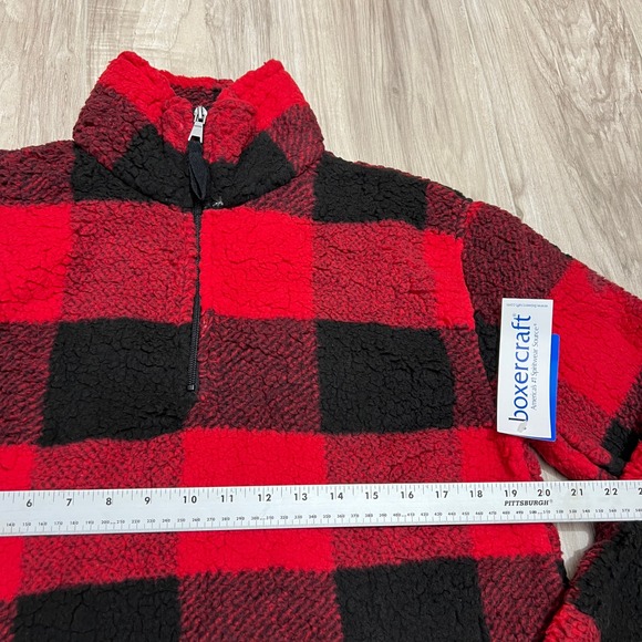 Boxercraft Unisex Sherpa Quarter-Zip Pullover 100% Super Soft Size S - Picture 5 of 13